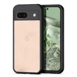 Skaidrus dėklas Dux Ducis Aimo telefonui Google Pixel 8a su raštuotu šviesiu nugarėle ir juodu rėmeliu