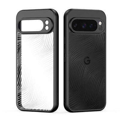 Skaidrus dėklas Dux Ducis Aimo telefonui Google Pixel 9 Pro XL juodos spalvos rėmeliais