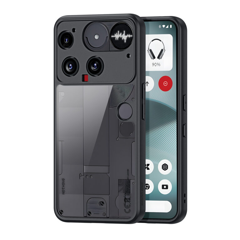 Skaidrus dėklas Dux Ducis Aimo Nothing Phone 3 Skaidrus dėklas Dux Ducis Aimo skirtas Nothing Phone 3 su juodu rėmu ir aiškia nugarėle