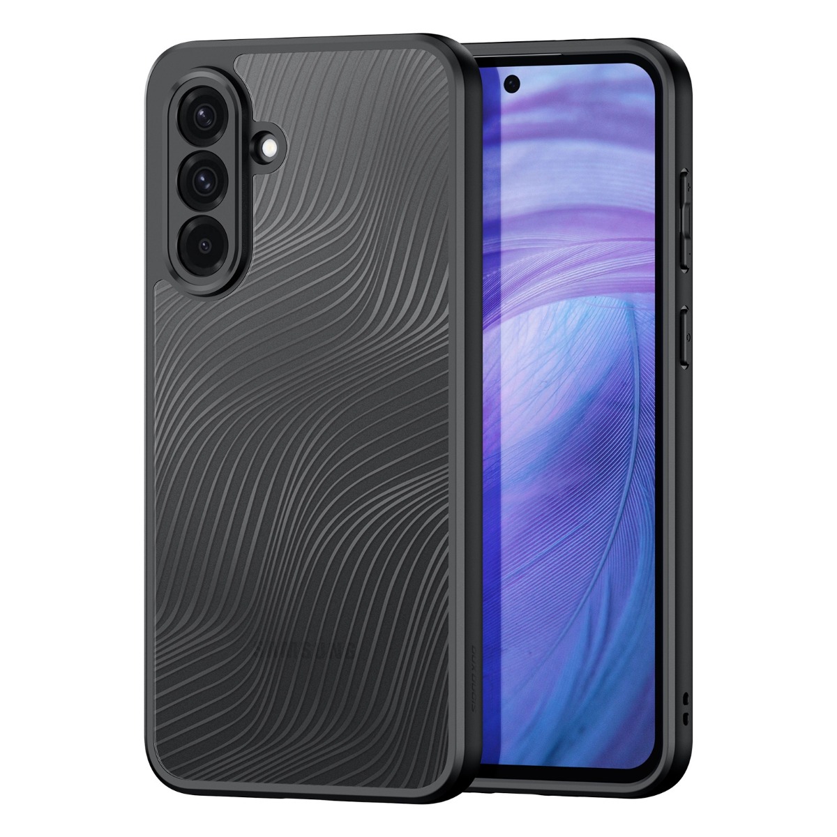 Skaidrus dėklas Dux Ducis Aimo Samsung A366 A36 5G Skaidrus dėklas Dux Ducis Aimo telefonui Samsung A366 A36 5G su raštu ir juoda rėmeliu
