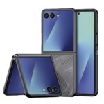 Skaidrus dėklas Dux Ducis Aimo telefonui Samsung F751 Z Flip 7 su juodu rėmeliu ir permatomu paviršiumi