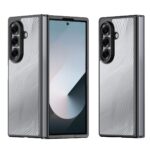 skaidrus dekls dux ducis aimo telefonui samsung f966 z fold 7 su juodu ramu ir teksturuota nugarine dalimi