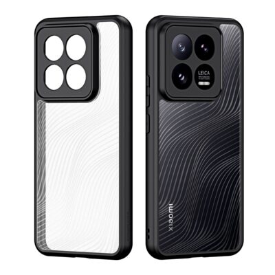 Skaidrus dėklas Dux Ducis Aimo telefonui Xiaomi 14 Pro su juodos spalvos kraštais ir permatomu korpusu