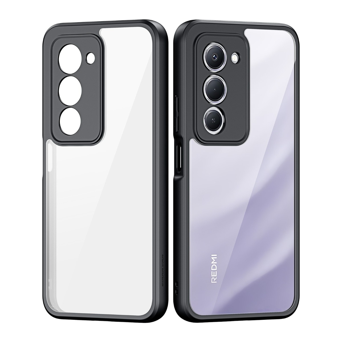 Skaidrus dėklas Dux Ducis Aimo Xiaomi Redmi 15 skaidrus dekla dux ducis aimo telefonui xiaomi redmi 15 4g redmi 15 5g su juodomis krasteliais