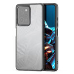 Skaidrus dėklas Dux Ducis Aimo telefonui Xiaomi Redmi Note 12 Pro 5G su juodu rėmeliu ir raštu ant nugarėlės