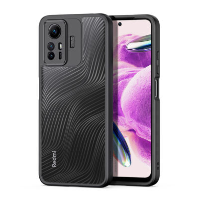 Skaidrus dėklas Dux Ducis Aimo telefonui Xiaomi Redmi Note 12S su juodu raštu