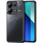 Skaidrus dėklas Dux Ducis Aimo telefonui Xiaomi Redmi Note 13 4G juodos spalvos su tekstūruotu paviršiumi