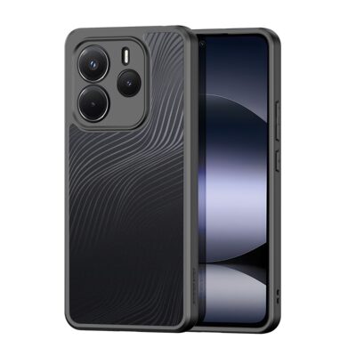 Skaidrus dėklas Dux Ducis Aimo telefonui Xiaomi Redmi Note 14 4G juodos spalvos su raštu