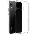 Skaidrus dėklas Huawei P20 Lite X-level Antislip matomas kartu su juodu Huawei telefonu