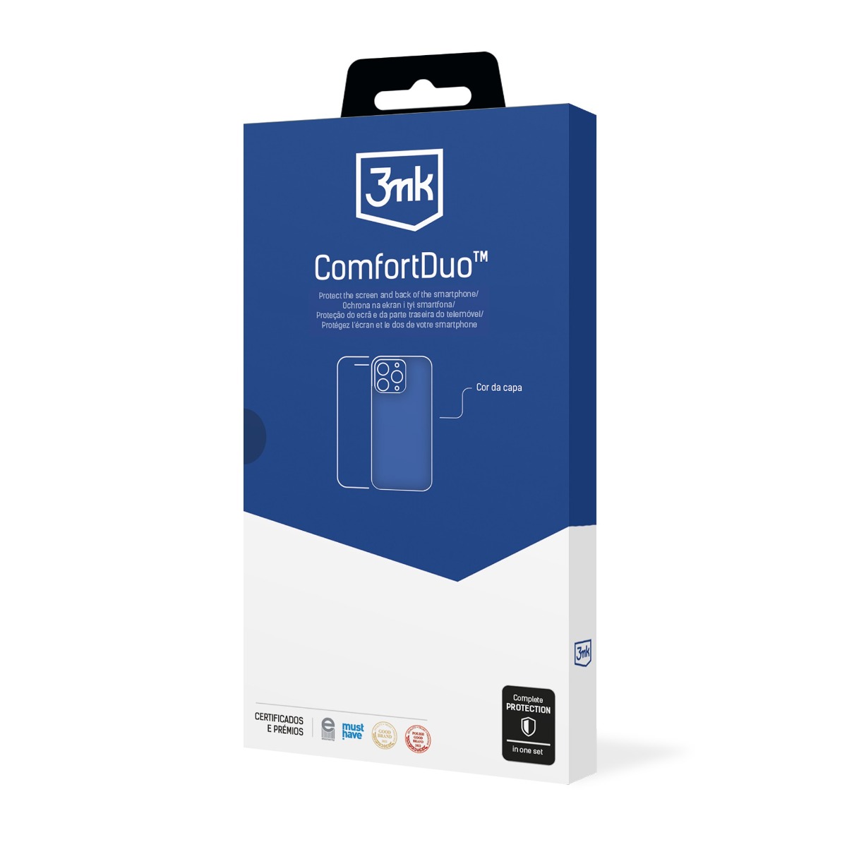 Skaidrus deklas ir apsauginis stikliuko rinkinys 3mk ComfortDuo Clear Skaidrus deklas ir apsauginis stikliuko rinkinys 3mk ComfortDuo Clear Apple iPhone 16 telefonui