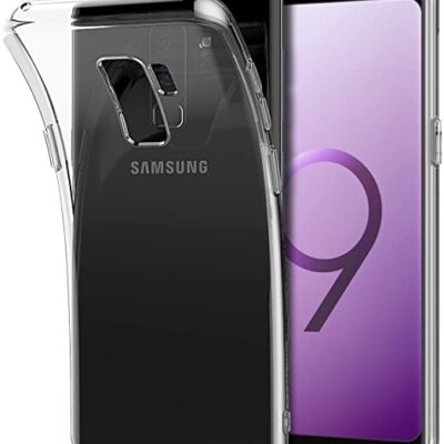 Skaidrus dėklas Samsung Galaxy G965 S9 Plus X-level Antislip aplink juodą telefoną