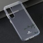 Skaidrus dėklas Samsung Galaxy S936 S25 Plus Mercury Clear ant juodo paviršiaus