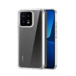 Skaidrus deklas Xiaomi 13 Dux Ducis Clin, matomas is priekio ir galo su pilku telefonu viduje
