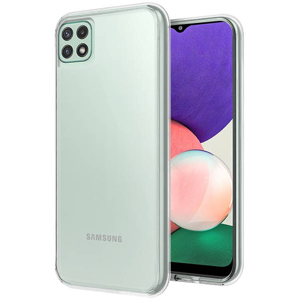 Skaidrus silikoninis dėklas Samsung Galaxy A226 A22 5G High Clear 1.0mm Skaidrus silikoninis dėklas Samsung Galaxy A226 A22 5G High Clear 1.0mm matomas ant telefono