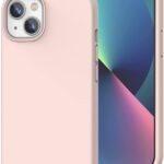 Šviesiai rožinis dėklas Apple iPhone 13 Mini X-level Dynamic matomas iš priekio ir nugarėlės