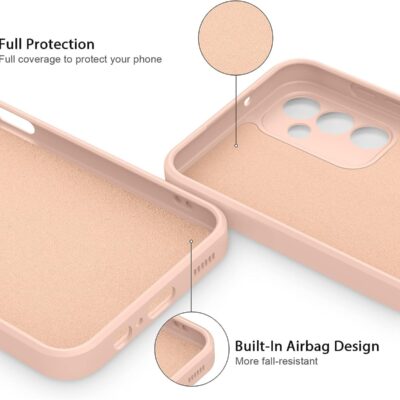 Šviesiai rožinis dėklas Samsung Galaxy A145 A14 4G A146 A14 5G X-level Dynamic su pilna apsauga ir integruotu oro pagalvės dizainu