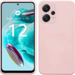 Sviesiai rozinis deklas Xiaomi Redmi Note 12 5G X-level Dynamic ant ismaniaus telefono is priekio ir nugaros