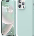 Šviesiai žalias dėklas Apple Iphone 14 Pro su apvaliais kampais ir fotoaparato išpjova