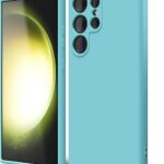 Sviestai zalias deklais Samsung Galaxy S918 S23 Ultra 5G su isskirtais mygtukais ir kameru islaikymu