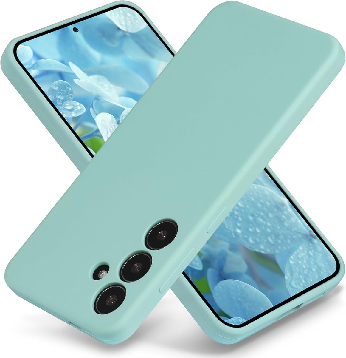 Sviesiai zalias deklas Samsung S721 S24 FE X-level Dynamic Sviesiai zalias frezuotas deklas Samsung S721 S24 FE telefonui su atverstu vaizdu ir kamera