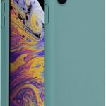 Šviesiai žalios spalvos dėklas Apple iPhone X XS X-level Dynamic matomas iš priekio ir galinio kampo