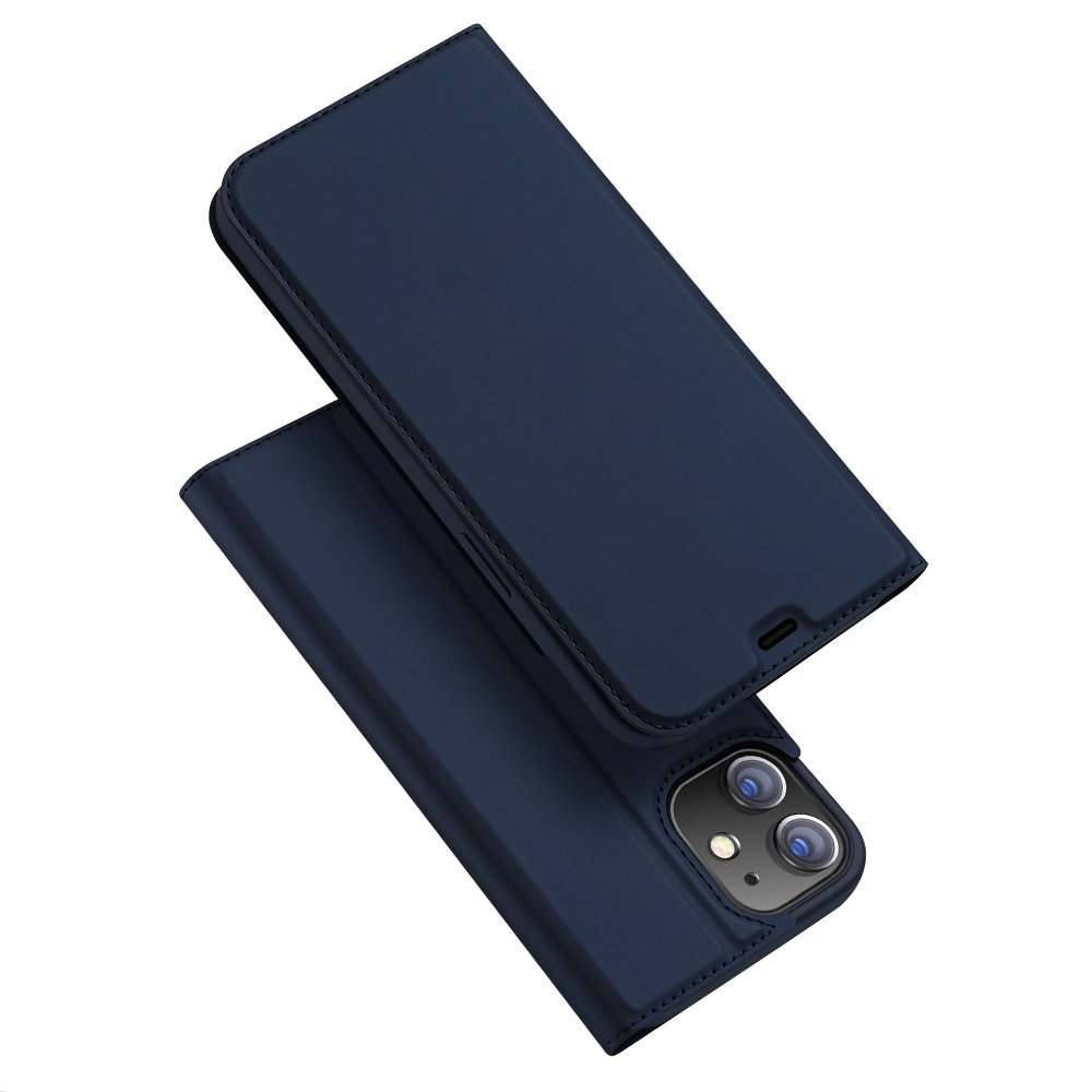 Tamsiai mėlynas atverčiamas dėklas Apple iPhone 12 / 12 Pro Dux Ducis Skin Pro Tamsiai mėlynas atverčiamas dėklas Apple iPhone 12 arba 12 Pro su matiniu paviršiumi