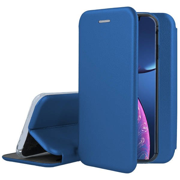 Tamsiai mėlynas atverčiamas dėklas Apple iPhone 13 Pro Book Elegance Tamsiai mėlynas atverčiamas dėklas Apple iPhone 13 Pro Book Elegance aplink telefoną