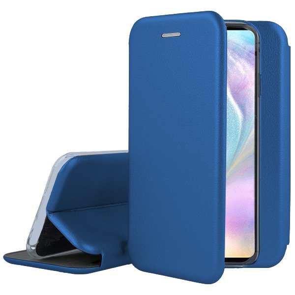 Tamsiai mėlynas atverčiamas dėklas Huawei P30 Book Elegance Tamsiai mėlynas atverčiamas dėklas Huawei P30 su ekranu rodomu vertikaliai