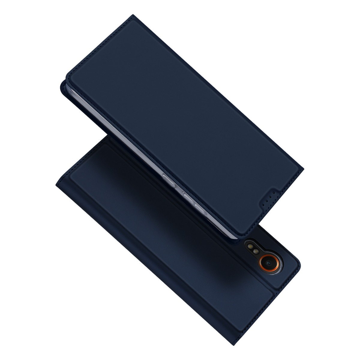 Tamsiai mėlynas atverčiamas dėklas Samsung G556 Xcover 7 Tamsiai mėlynas atverčiamas dėklas Samsung G556 Xcover 7 telefono apsaugai