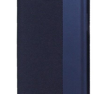 Tamsiai mėlynas atverčiamas dėklas Samsung Galaxy A025 A02s Smart Senso su tekstūruota priekyje