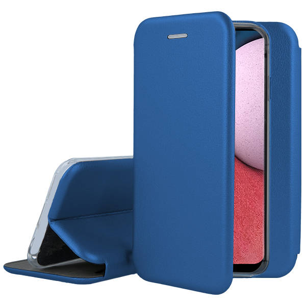 Tamsiai mėlynas atverčiamas dėklas Samsung Galaxy A146 A14 5G Tamsiai mėlynas atverčiamas dėklas Samsung Galaxy A146 A14 5G Book Elegance telefone