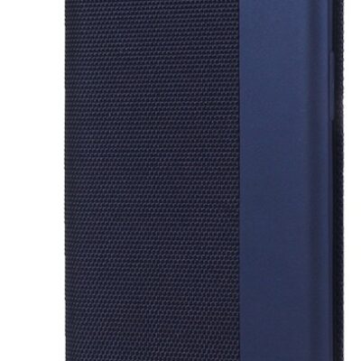 Tamsiai mėlynas atverčiamas dėklas Samsung Galaxy A155 A15 4G / A156 A15 5G Smart Senso su tekstūruota ir lygaus paviršiaus dalimi