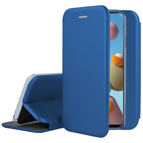 Tamsiai mėlynas atverčiamas dėklas Samsung Galaxy A217 A21s Book Elegance Tamsiai mėlynas atverčiamas dėklas Samsung Galaxy A217 A21s Book Elegance su matiniu paviršiumi