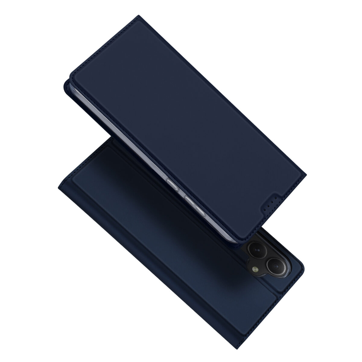 Tamsiai mėlynas dėklas Samsung Galaxy A256 Tamsiai mėlynas atverčiamas dėklas Samsung Galaxy A256 A25 5G Dux Ducis Skin Pro su matine paviršiaus tekstūra