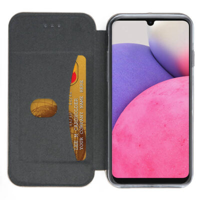 Tamsiai mėlynas atverčiamas dėklas Samsung Galaxy A336 A33 5G Book Elegance su kortelių laikikliu