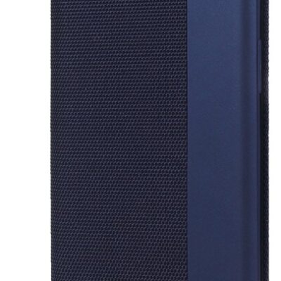 Tamsiai melynas atverciamas deklas Samsung Galaxy A525 A52 A526 A52 5G Smart Senso su teksturuota ir lygiomis dalimis