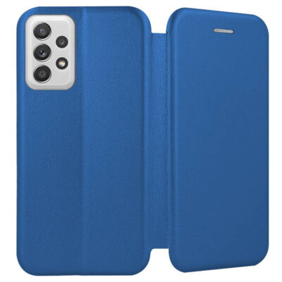 Tamsiai mėlynas atverčiamas dėklas Samsung Galaxy A536 A53 5G Book Elegance su matiniu paviršiumi