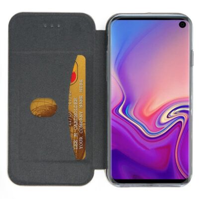 Tamsiai mėlynas atverčiamas dėklas Samsung Galaxy G973 S10 su kortelių kišenėmis