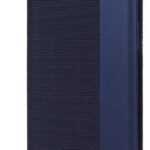 Tamsiai mėlynas atverčiamas dėklas Samsung Galaxy S721 S24 FE Smart Senso su tekstūruota ir lygiu paviršiumi