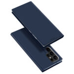 Tamsiai mėlynas atverčiamas dėklas Samsung Galaxy S918 S23 Ultra 5G Dux Ducis Skin Pro su fotoaparato išpjova