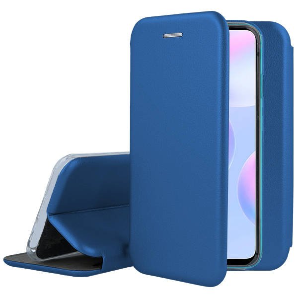 Tamsiai mėlynas atverčiamas dėklas Xiaomi Redmi 9A / 9AT Tamsiai mėlynas atverčiamas dėklas Xiaomi Redmi 9A / 9AT telefonui