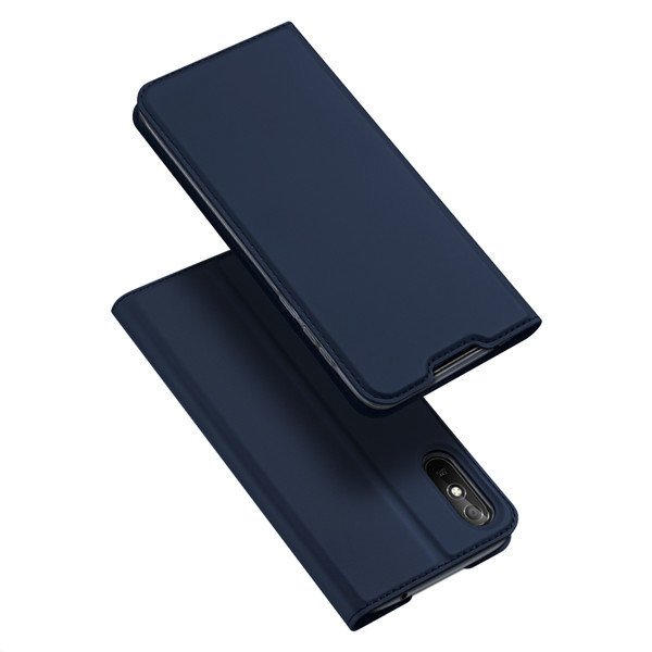 Tamsiai mėlynas atverčiamas dėklas Xiaomi Redmi 9A Dux Ducis Skin Pro Tamsiai mėlynas atverčiamas dėklas Xiaomi Redmi 9A su atvira kamera ir apsauga