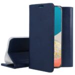 Tamsiai mėlynas atverčiamas dėklas Xiaomi Redmi A1 / A2 Smart Magnetic rodyta atidaryta ir uždaryta padėtyje