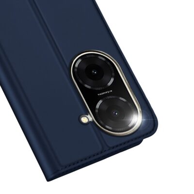 Tamsiai mėlynas atverčiamas dėklas Xiaomi Redmi A5 Poco C71 su išlenktu kraštu kameros srityje