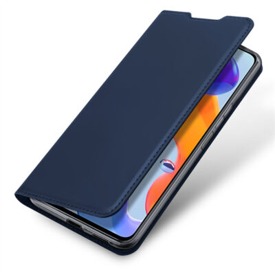 Tamsiai mėlynas atverčiamas dėklas Xiaomi Redmi Note 12 Pro 4G Dux Ducis Skin Pro ant telefono