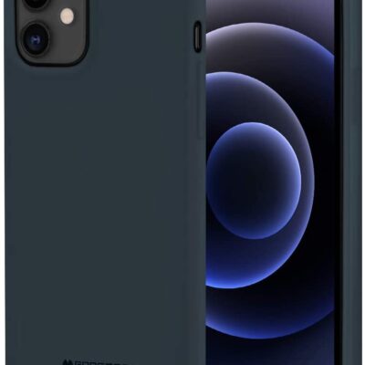 Tamsiai mėlynas dėklas Apple iPhone 12 arba 12 Pro su matinio paviršiaus tekstūra