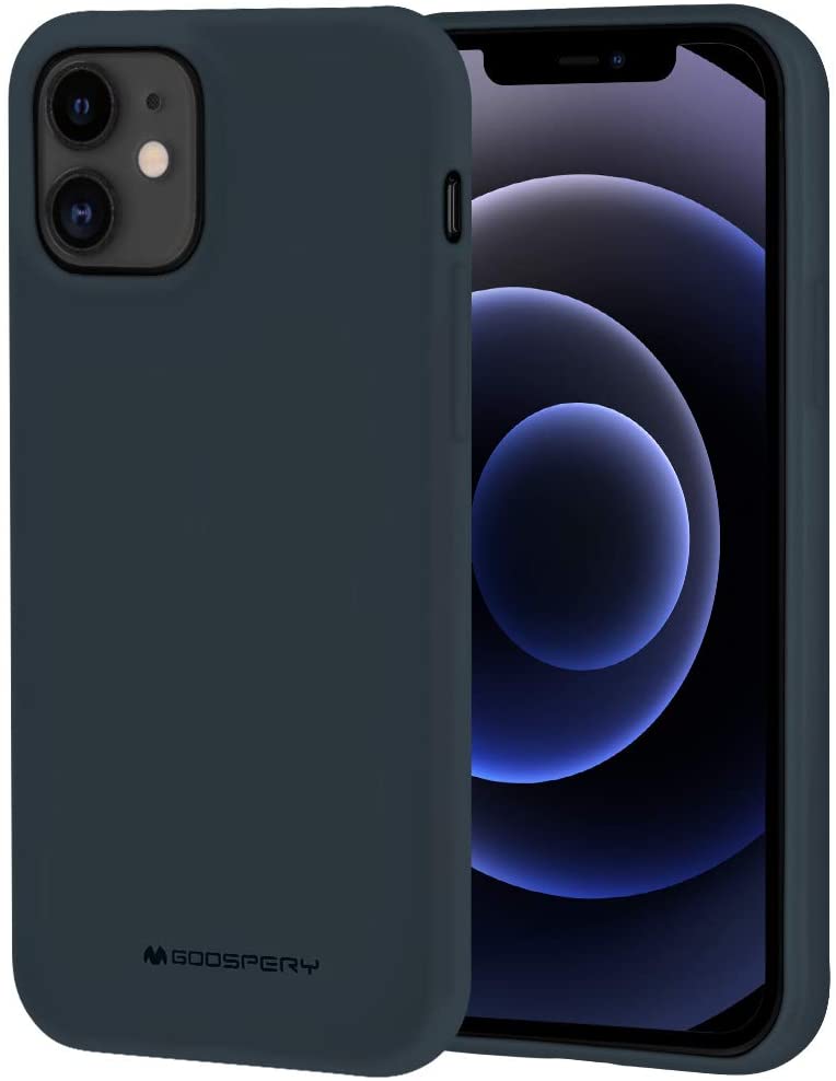 Tamsiai mėlynas dėklas Apple iPhone 12 12 Pro Mercury Soft Tamsiai mėlynas dėklas Apple iPhone 12 arba 12 Pro su matinio paviršiaus tekstūra