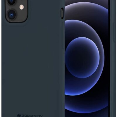 Tamsiai mėlynas dėklas Apple iPhone 12 mini Mercury Soft, matinis paviršius, apsauga nuo smūgių