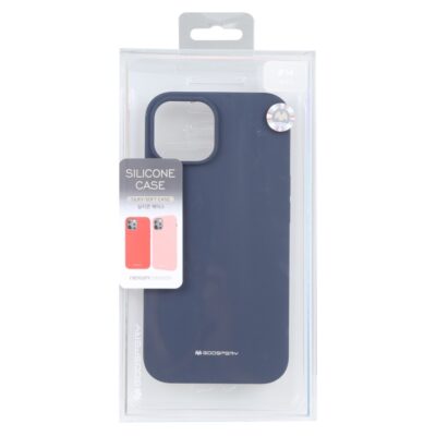 Tamsiai mėlynas dėklas Apple iPhone 14 Plus Mercury Silicone silikono medžiagos