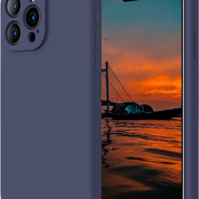 Tamsiai mėlynas dėklas Apple iPhone 15 Pro Liquid Silicone, matinis paviršius